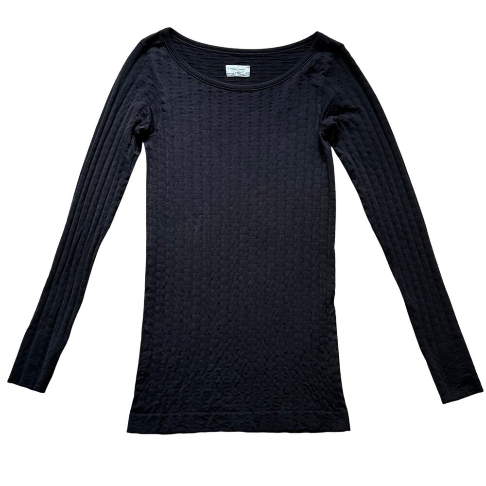 Athleta Black Long Sleeve Stretchy Tunic Top Style# 591297 Women's Size M - Picture 3 of 8